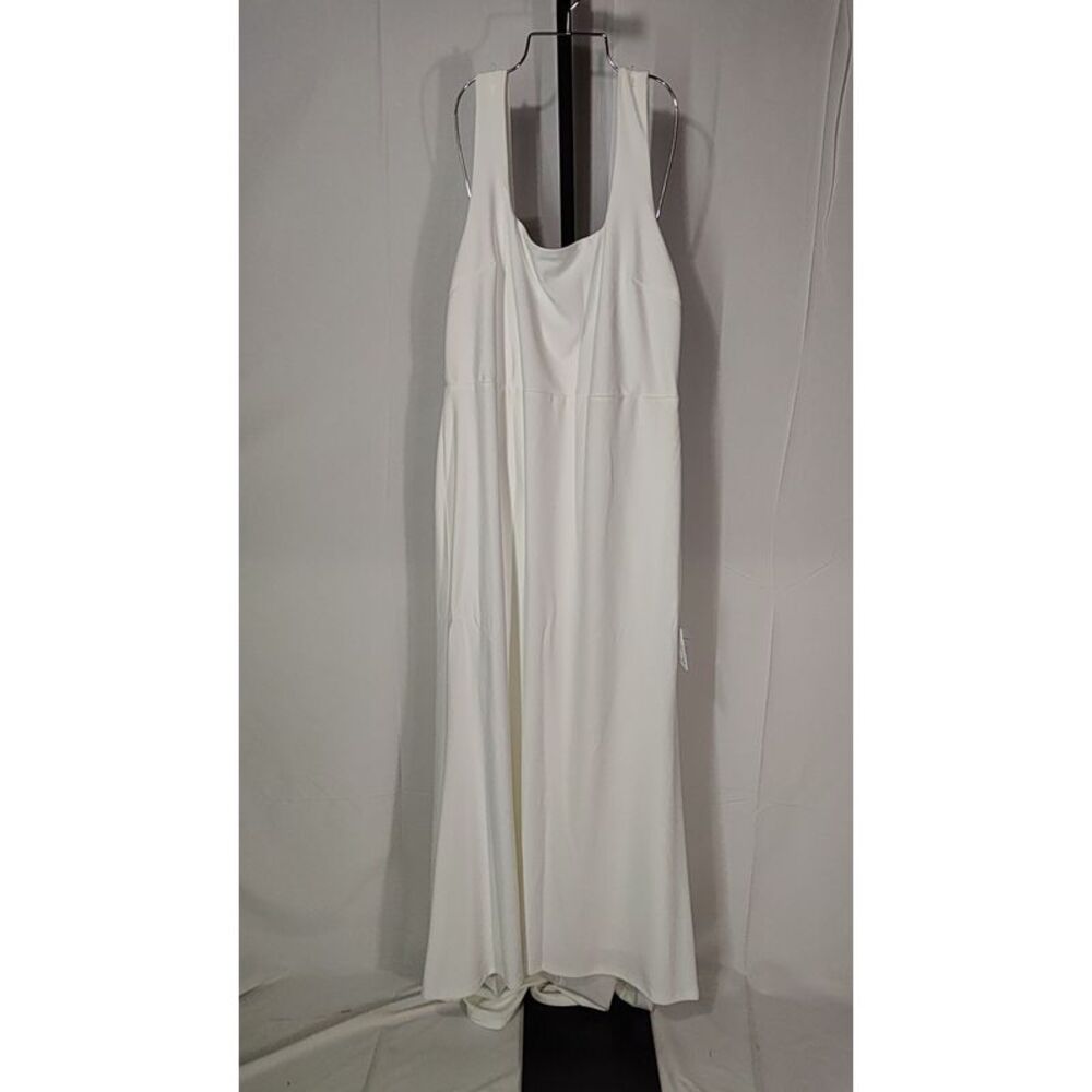 Lulus Loving Fate Bow Square Neck Backless Maxi Dress White 2X - Picture 2 of 3